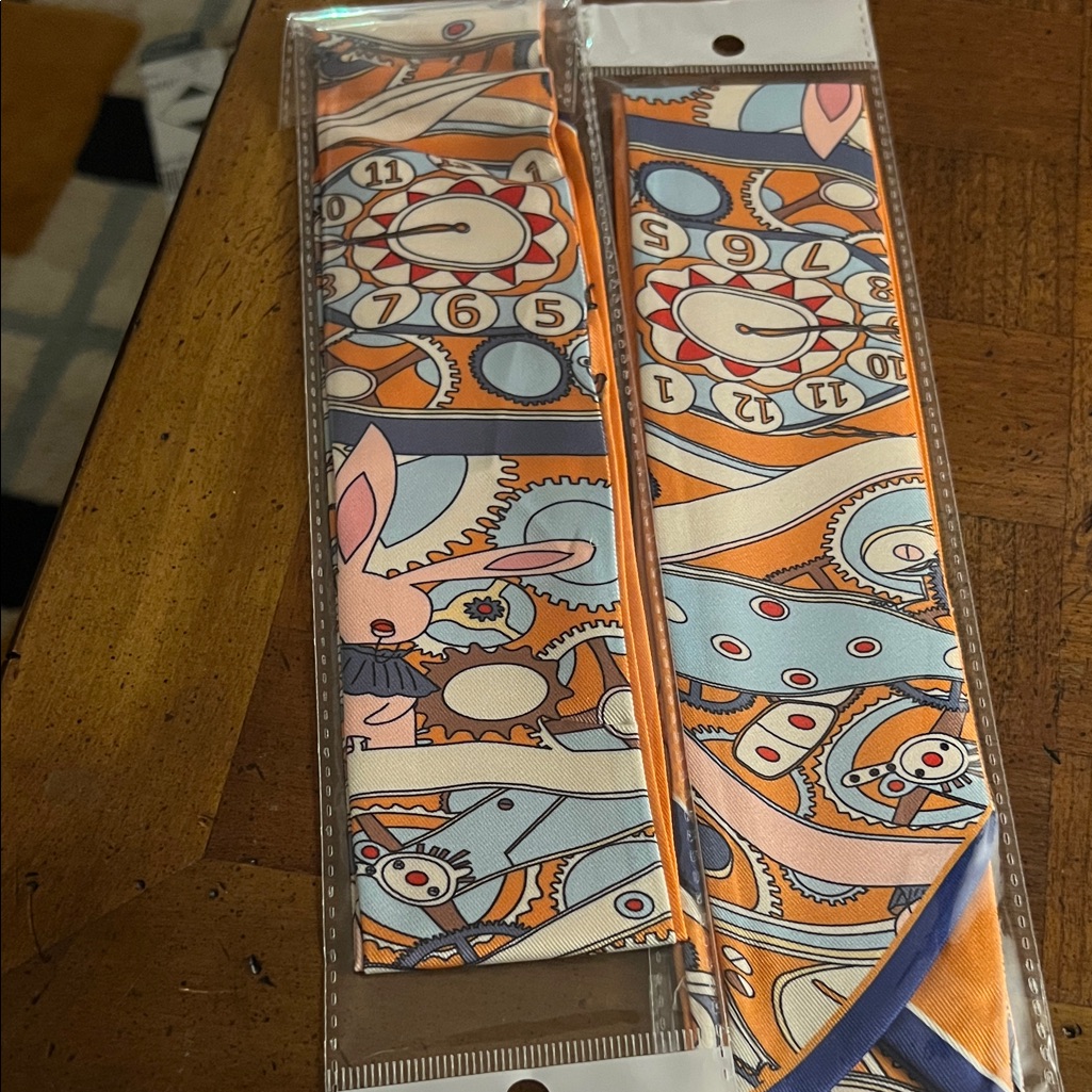 Colorful Abstract Silk Scarf Twilly